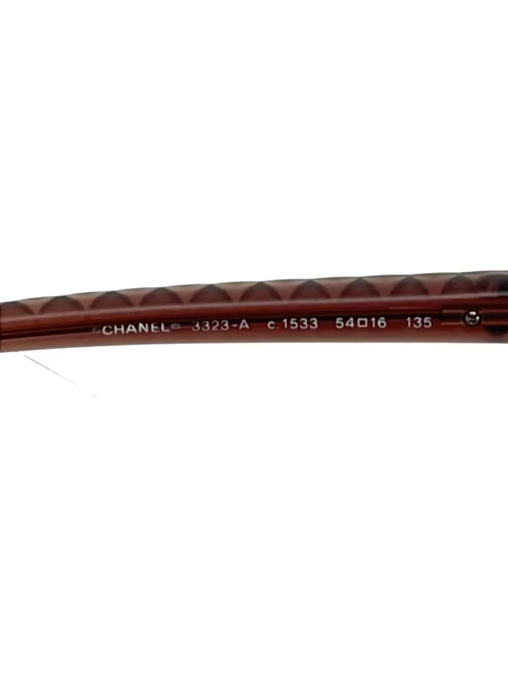 Chanel Ice Quilt CC Logo Wellington Eyewear 54 16 Bordeaux